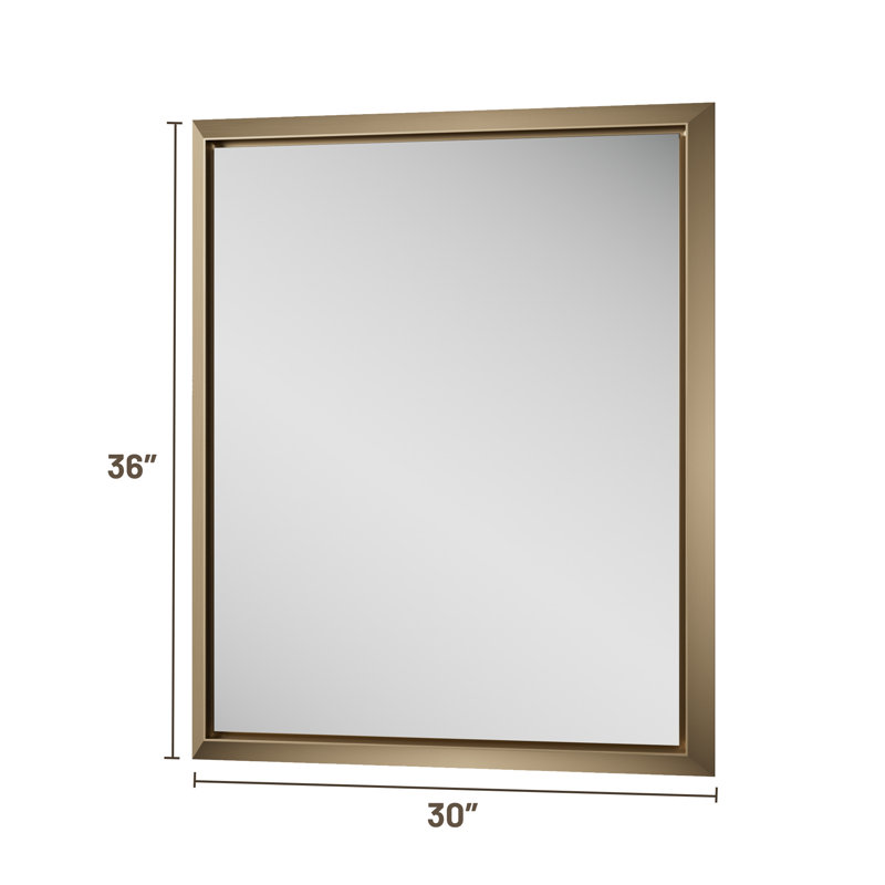 Miroir mural Sweeny, 36 po x 30 po, Or