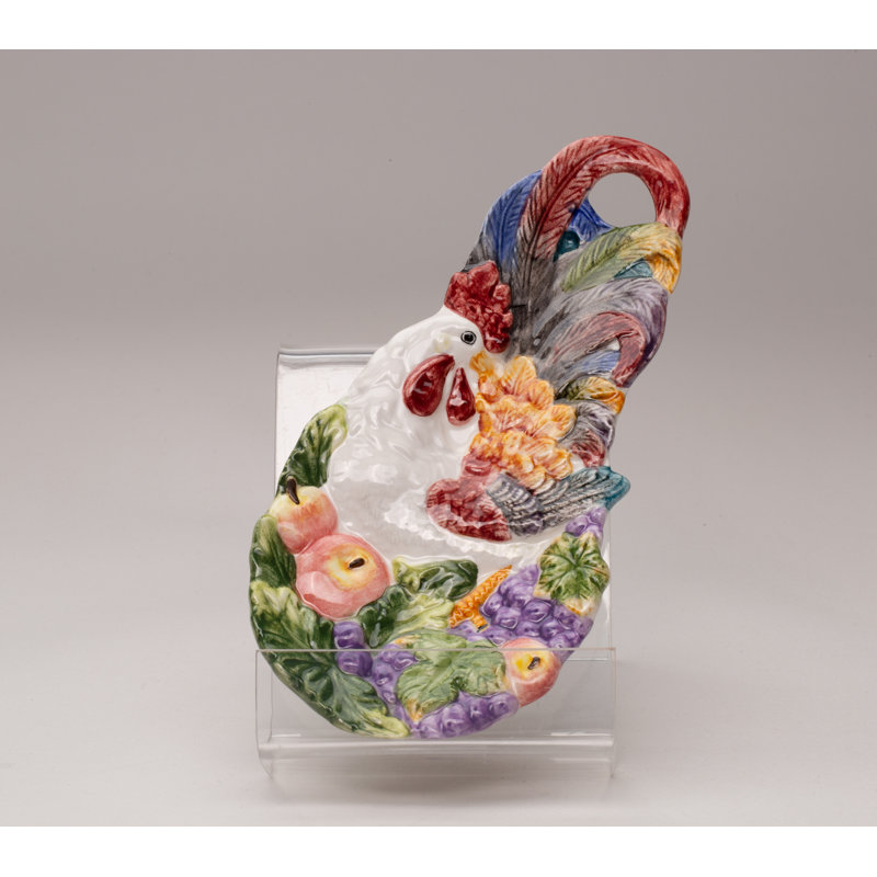Ceramic Rooster Spoon Rest 