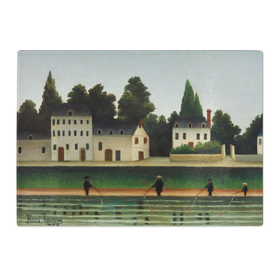 Landscape and Four Fisherman by Henri Rousseau Chopping Board
