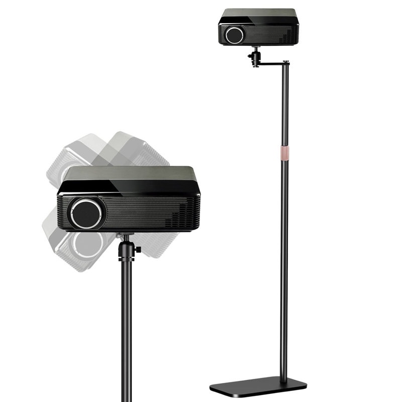 Support de projecteur à 5 cœurs à 5 cages, réglable au sol, support universel pour bureau personnel et studio, Noir