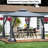 Gray Gazebo Canopy Replacement For 10X10 Ft Patio, , Protected, Waterproof, Simple Installation Way Patio Fabric, , Quick Process