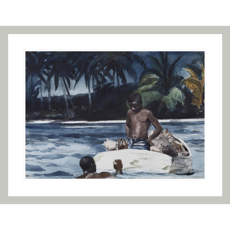 West Indian Divers par Winslow Homer, impression giclée sur cadre, 22,87 po H x 29,5 po L