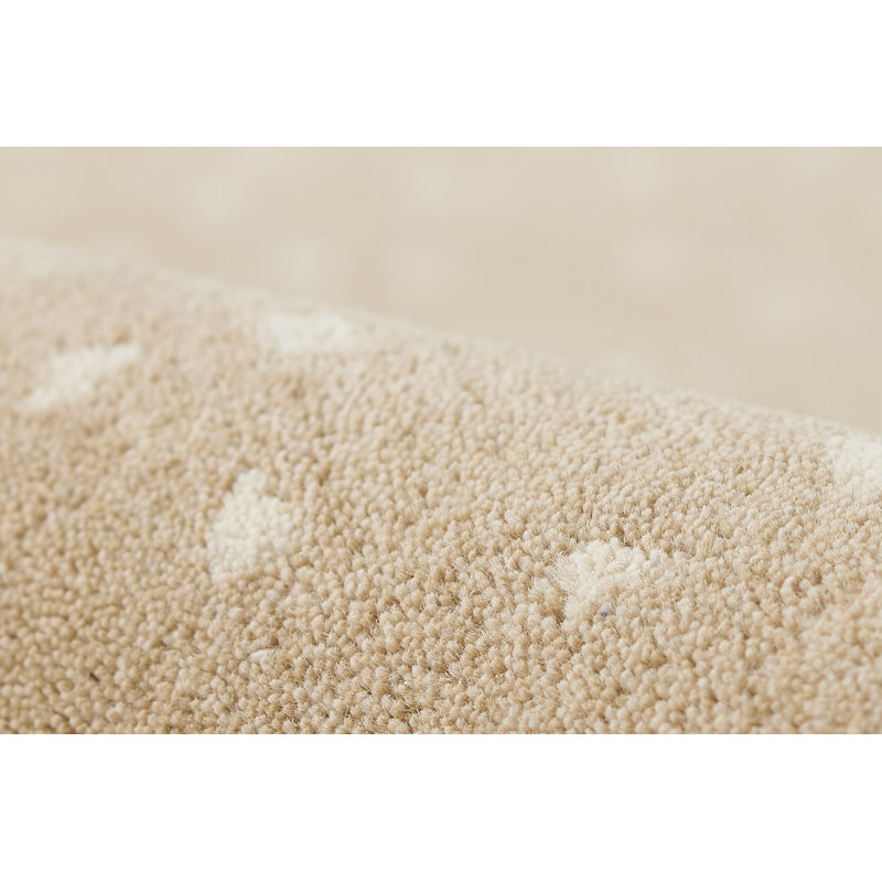 Hand Tufted Wool Area Rug, Rectangle 7'9" x 9'9", Beige/White