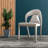 Demello Leather Dining Side Chair with Curved Open-Back Accent Kitchen Chair-99473291
