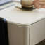 Bureau rectangulaire en pierre frittée avec 2 tiroirs-938914701