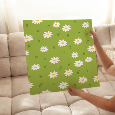 Floral Daisy Flowers Pattern XVI Modern Unframed Art Print