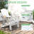 Dareona Pakkdiarie Folding Adirondack Chair with Cup Holder,HDPE Outdoor Chair with Comfort Ergonomic Seat for Patios,Lawn,Garden, Backyard Use-595965010