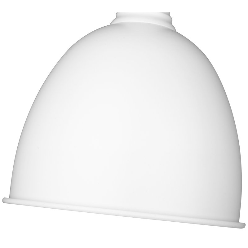 Luminaire suspendu 1 lumière Waldon Sawyer, Blanc satiné, H 10 po x l 8,25 po