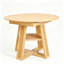 Table de salle à manger extensible ronde avec rangement caché et détails décoratifs tissés