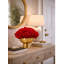 Faux Rose Arrangement in Gold Pot