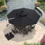 Parasol en porte-à-faux rond avec base 12 pi Manhattan noir-566880868