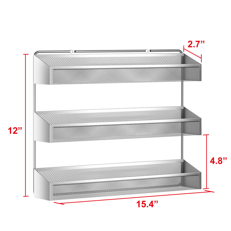 Wall Spice Rack, Chrome