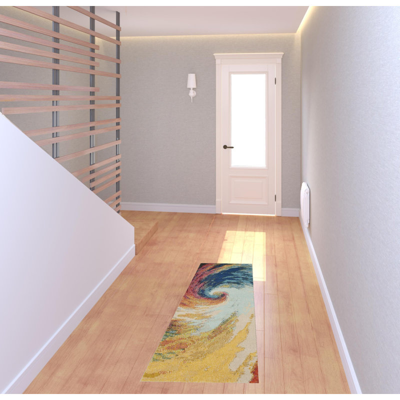 Velva Abstract Indoor Rug, Runner 2' x 6'