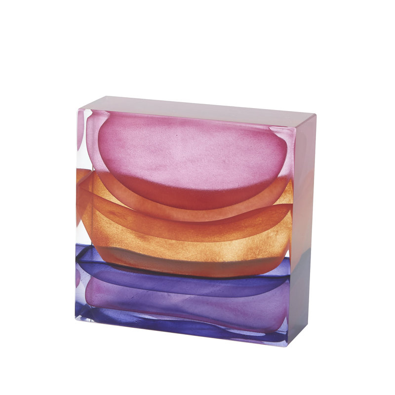 Crown Block, 7.75" H x 7.5" W x 2.75" D, Sunset