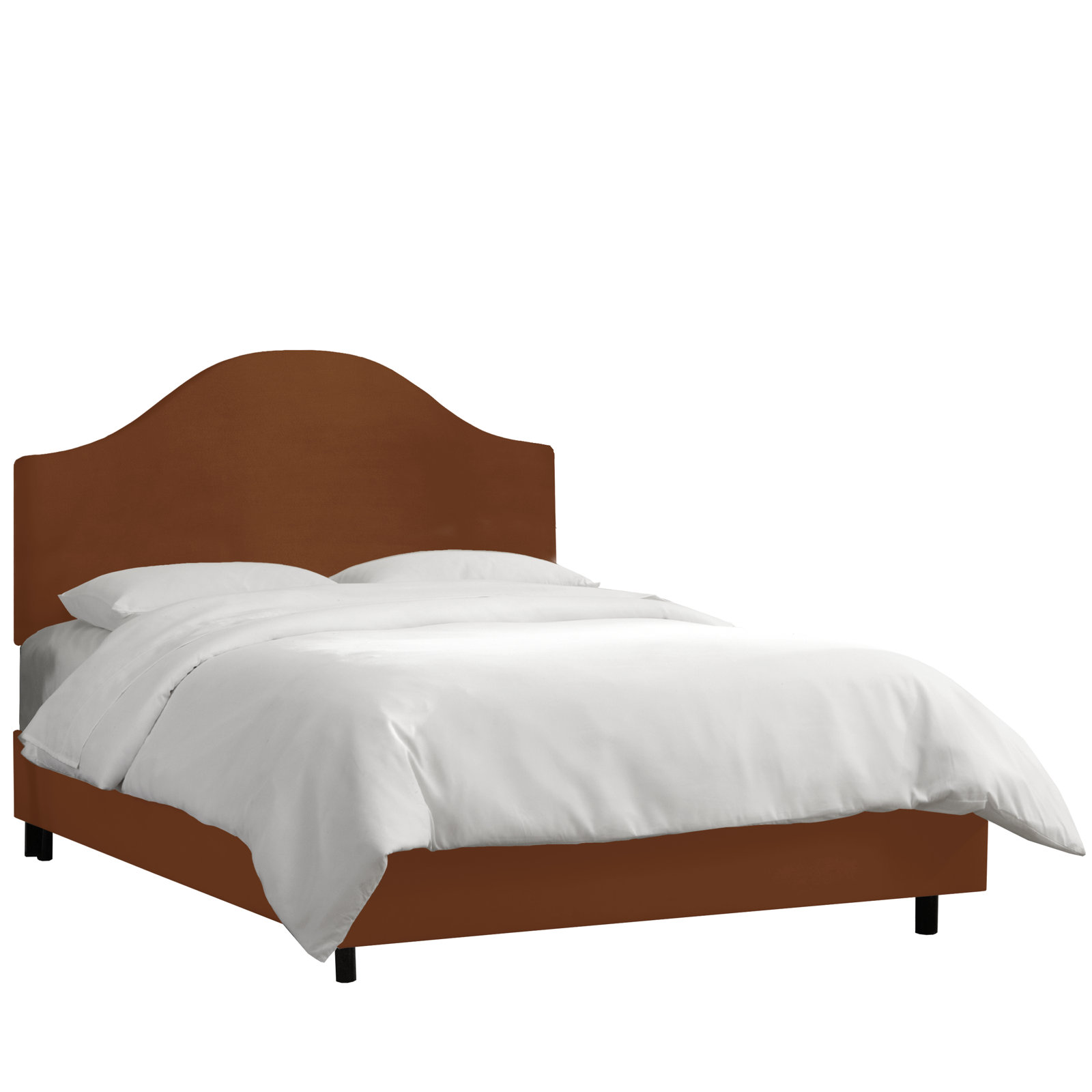 Morris Linen Upholstered Bed, Full, Classic Talc Linen