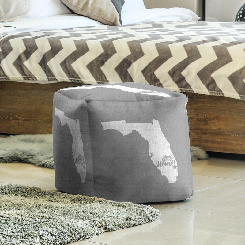 Repose-pieds à cubes palm beach home, Gris