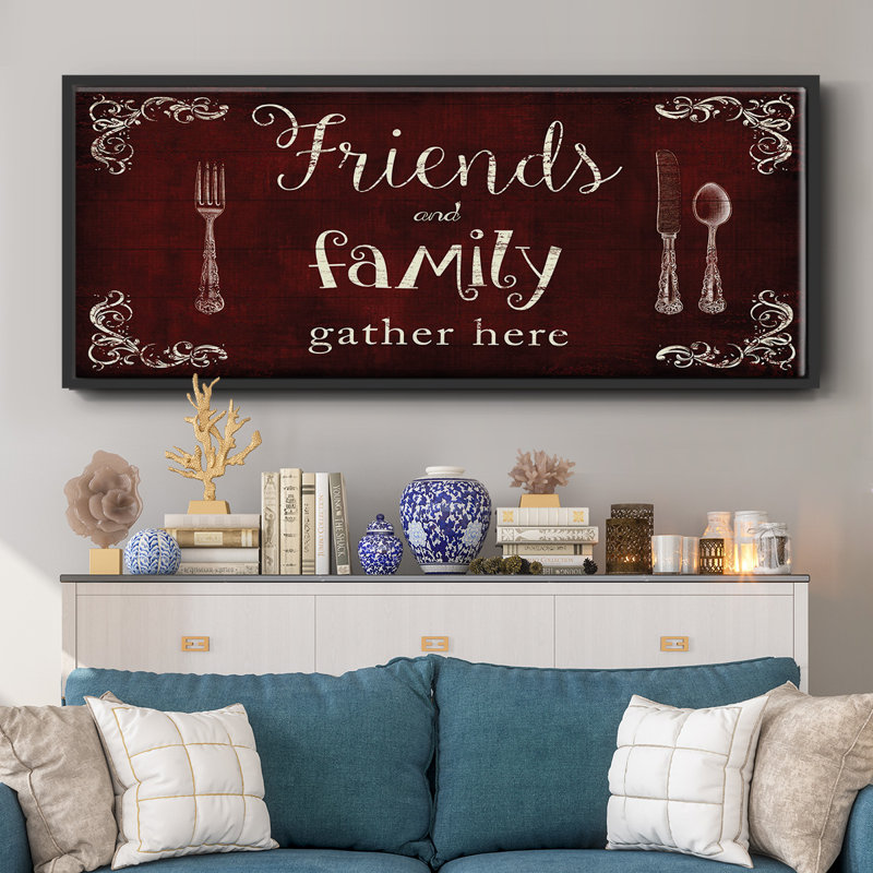 Friends and Family - toile encadrée, H 20 po x l 50 po