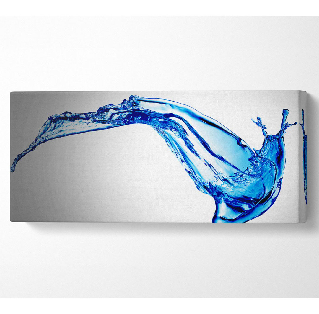 Blue Splash Motion Panoramaleinwand