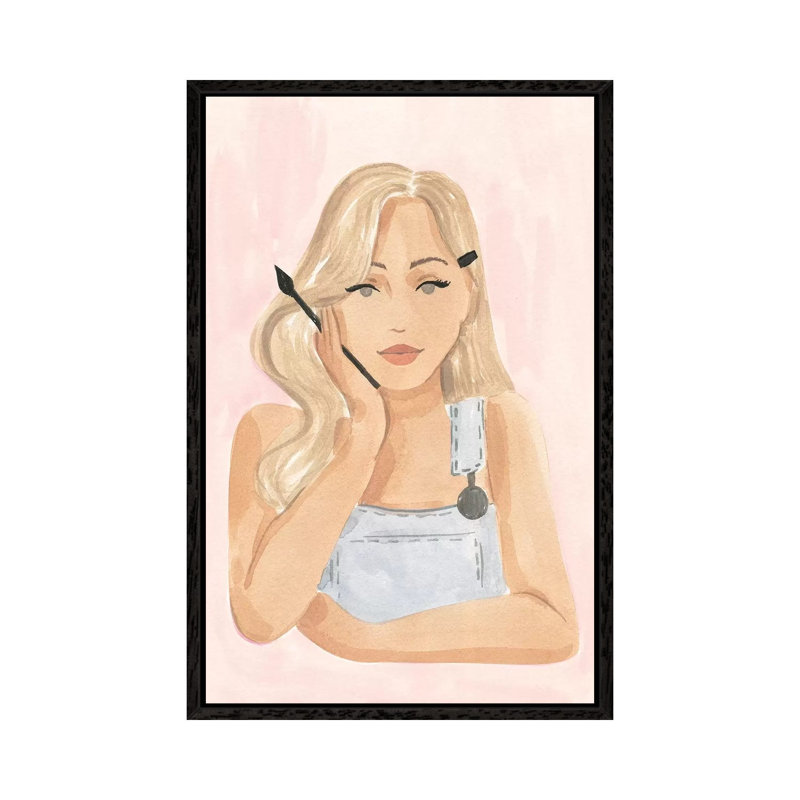 Little Artist Portrait by Sabina Fenn - Gallery-Wrapped Canvas Giclée on Canvas, 66.04 cm H x 45.72 cm W, Black Framed