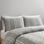 Full/Queen Bed Duvet Cover, Cotton In Grey And Designs Sized Bedding With Secure Ties