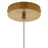 11.125"W 2-Piece Gold and White Shade Hanging Pendant