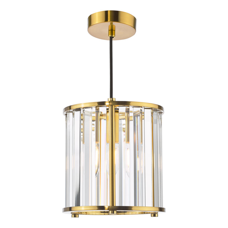 Kiran 1LT PENDANT & CLEAR GLS, Natural Brass