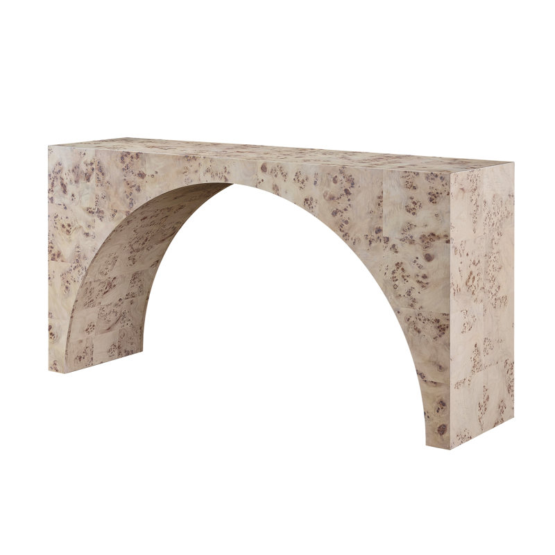60" Arc Burl Console Table