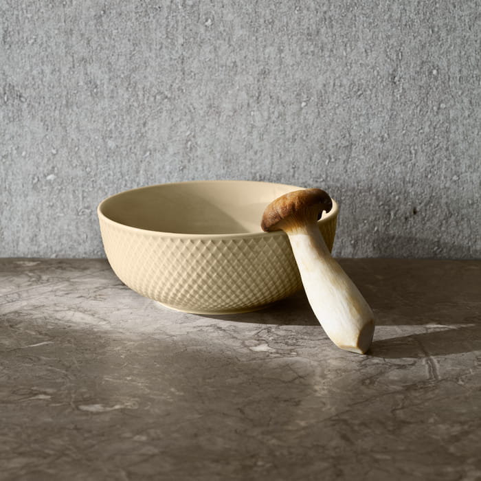 Porcelaine Lyngby Rhombe Earth Bowl, marbre, diamètre: 6,1 po