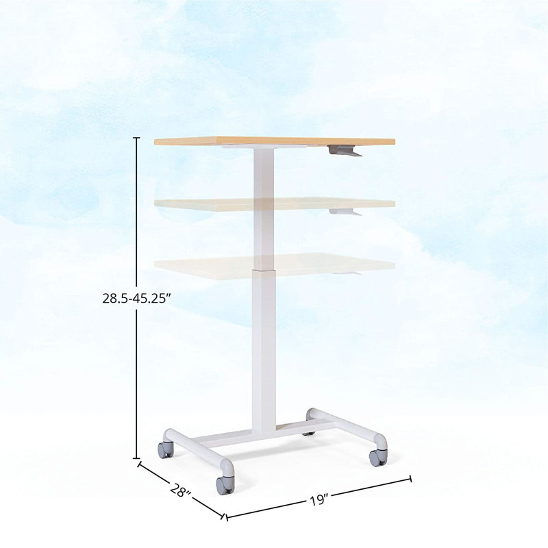 Table-plateau pneumatique Keesa, Blanc
