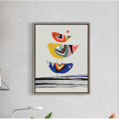 The Family Tree by Rachel Lee 3 Birdies Studio Framed Canvas Wall Art Print