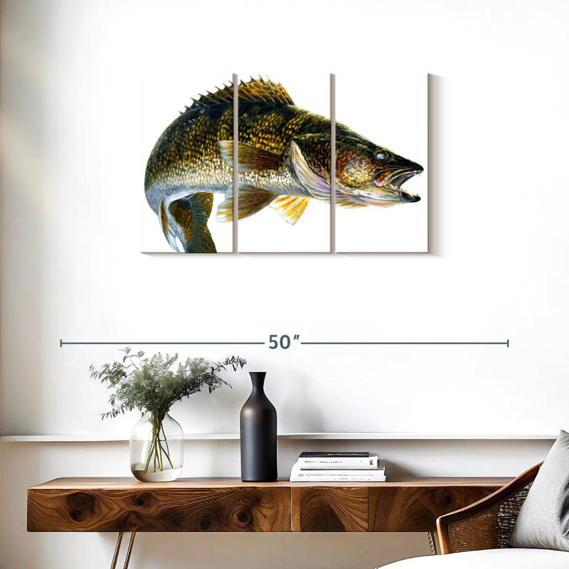 Brampt Break Line Walleye, 20" H x 33" W