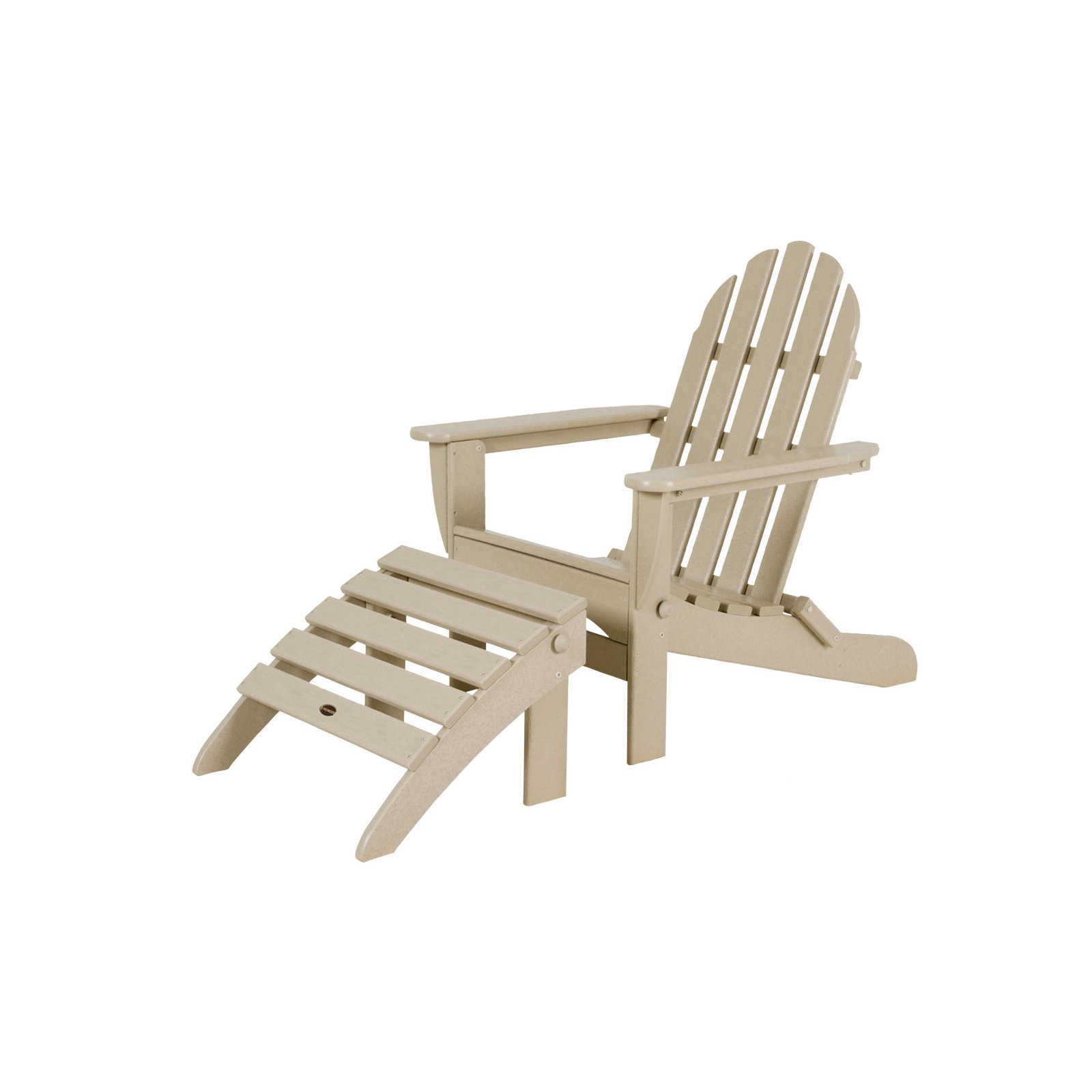 POLYWOOD Classic Adirondack 2-Piece Set, Sand