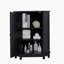 Armoire de rangement noire en coin Triangle-1667704626