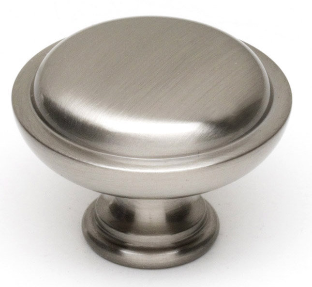 Mushroom Knob, Satin Nickel, 1.25" H x 1.5" W x 0.75" D