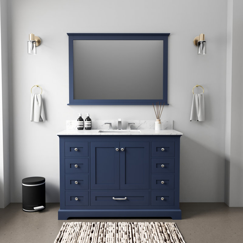 Meuble-lavabo simple l 48 po x P 22 po Dukes, Marine