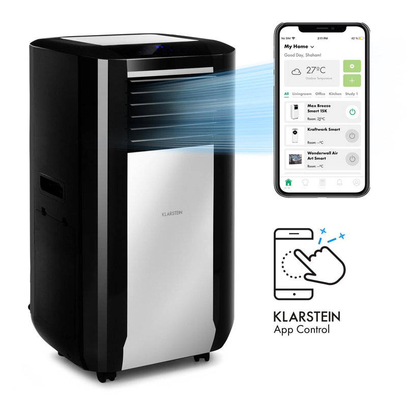 Max Breeze Smart 15000 BTU Air Conditioner, Black