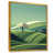 Toile avec cadre flottant or