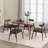 Drumnadrough Retro Rubberwood Upholstered Side Chair with Curved Backrest for Dining Room & Kitchen-140022612