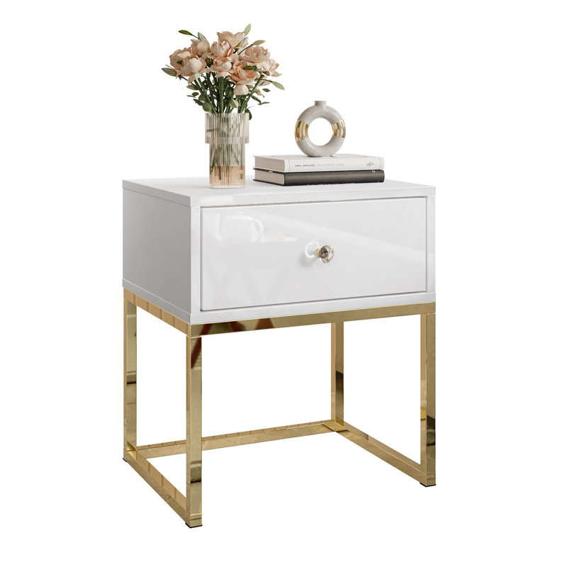 45cm W Manufactured Wood Bedside Table