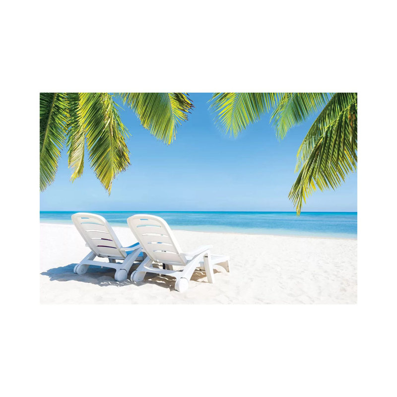 Summer Holidays At The Beach by Jan Becke - Wrapped Canvas Print, 20.32 cm H x 30.48 cm W
