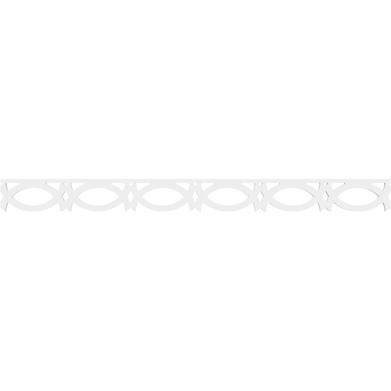 4"H x 5/8"P x 48"L Hazelton Architectural Grade PVC Running Trim, 4" H x 48" W x 0.63" D