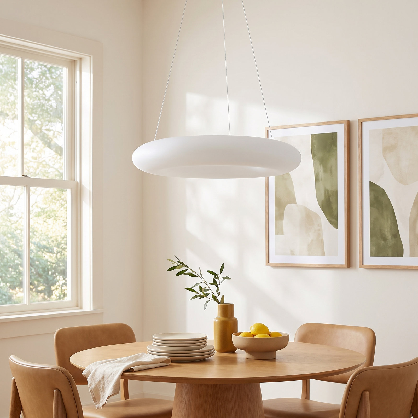 Single Light Dimmable LED Pendant, 124.01" H x 18" W x 18" D