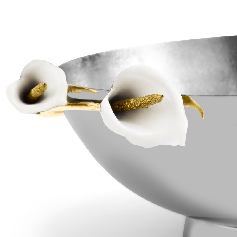 Calla Lily Bowl, 6" H x 12.75" W x 13.75" D