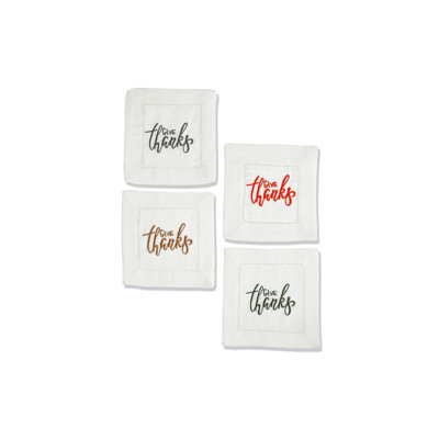 Give Thanks Calligraphy Cocktail Napkins