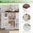 63" Farmhouse Barn Door Storage Cabinet with 2 Drawers & Door Rack-331917377
