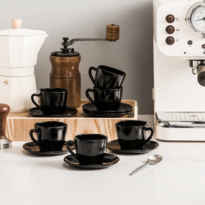 Glass Espresso Cup and Saucer