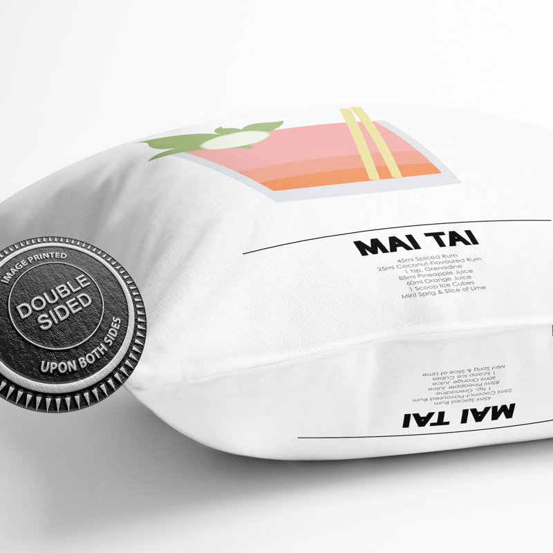 Mai Tai Square Throw Cushion, 40cm H x 40cm W x 15cm D