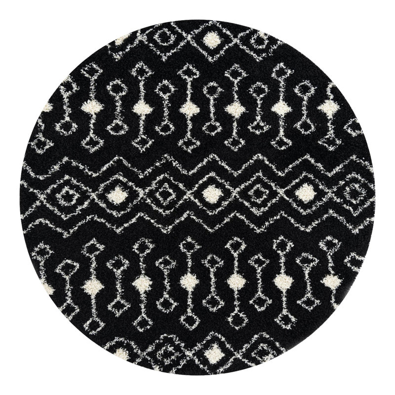 Griego Geometric Indoor Rug, Round 7'10"