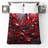 Red Fluid Abstract Quilted Bedspread All Sizes-126343247