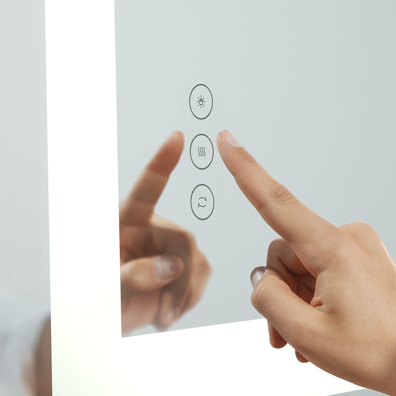 Jahon Rectangle Frameless Anti-Fog Wall Mirror, 36" x 48"